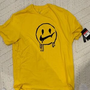 Nike Yellow Tee with Blue Logo